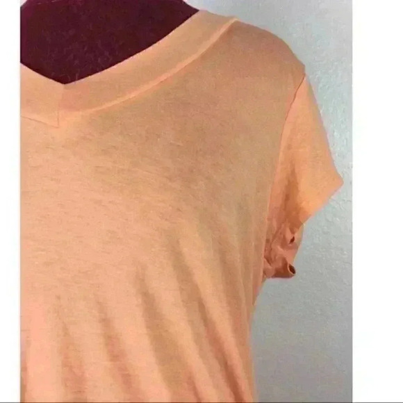 Merona Womens Top Orange Size Medium V Neck - Picture 3 of 9